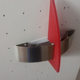 Aplique acero inox y cristal rojo marca La Luce - Imagen 1