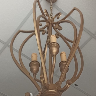 Colgante 3 luces 40x73 bronce patina - Imagen 1